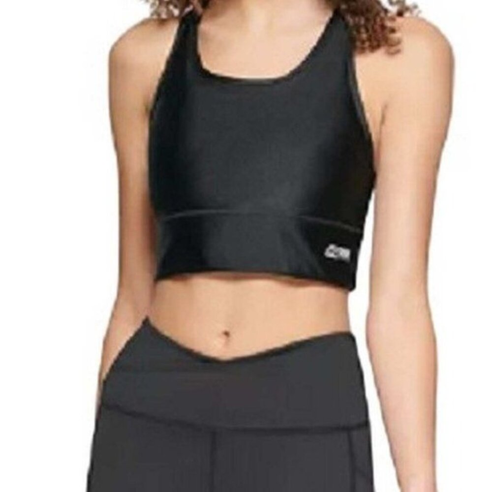 DKNY Sport Balance Compression Racerback Crop Bra Top MEDIUM (11-AL)